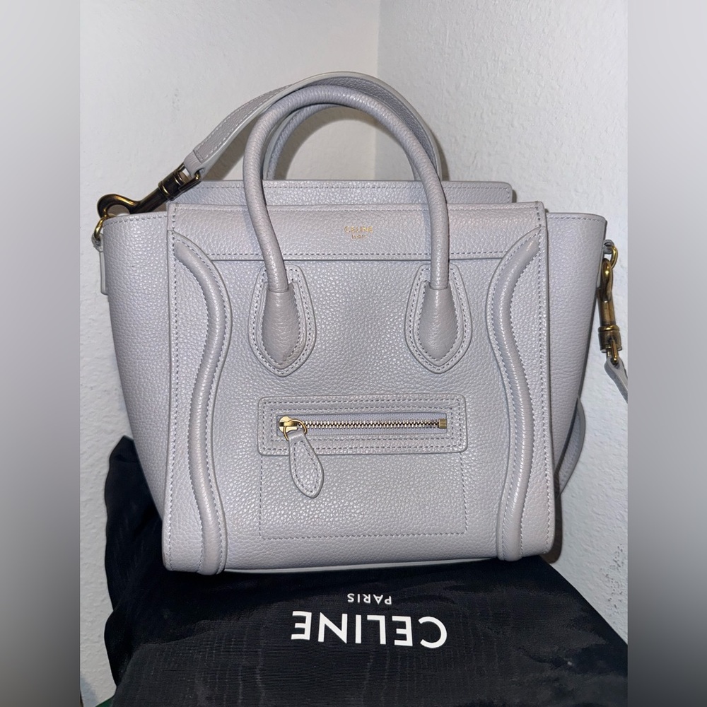 Celine Light Gray Satchel